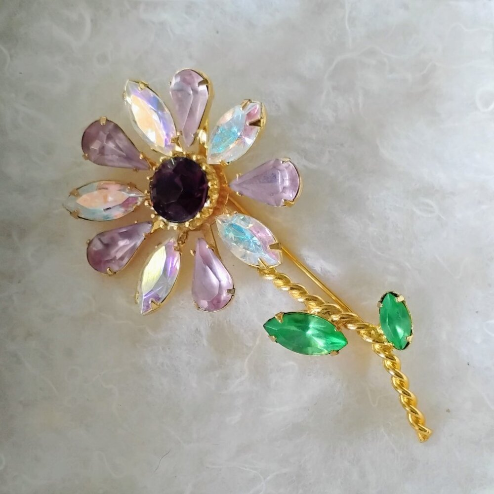 Vintage Graziano Flower Brooch
